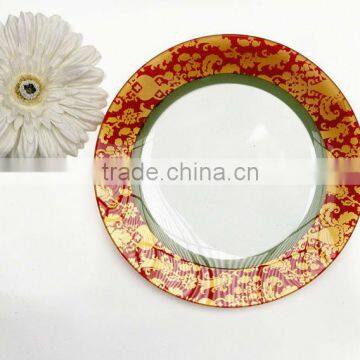 7" 8" 9" dinner dessert tempered round glass dessert plates