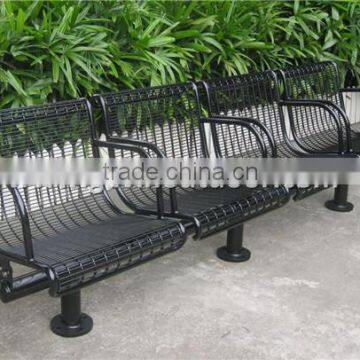 4 seat size outdoor garden chair metal park bench garden chair