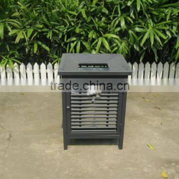 black outdoor receptacle bin, decorated outdoor trash bin,outside trash bin black,outdoor metal recycling bin
