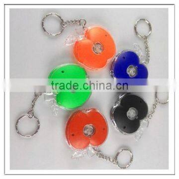 Custom Logo Print Apple Style Led Light Key Chain Custom Keychain for Promotion