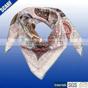 International paisley design 2016 new arraive custom silk foulard square scarf