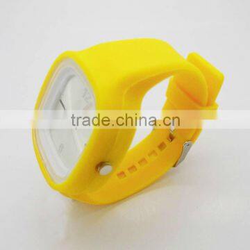 Popular yellow silicone square jelly watch