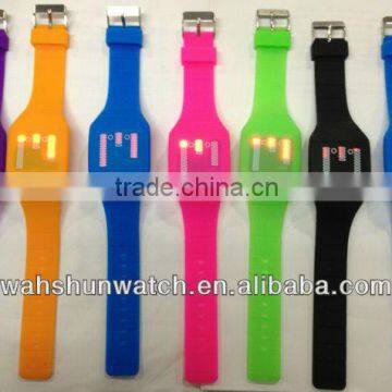 Super thin mens sport dot matrix digital led watch