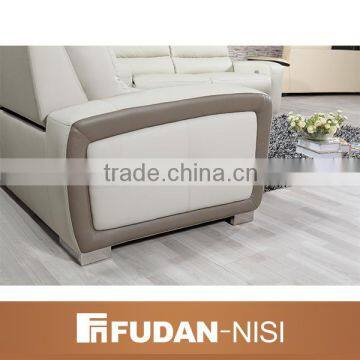 2017 Genuine Leather Recliner Sectional Sofa Set China photo-3