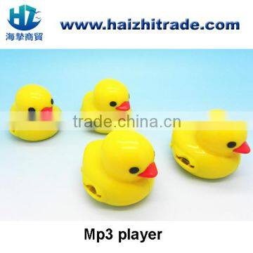 Novelty yellow duck design cartoon MP3 Player for kids / children / students