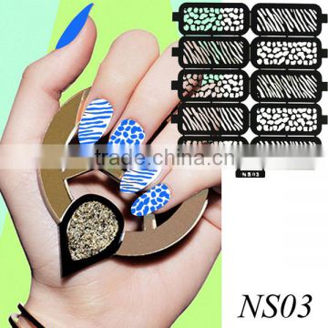 Fashion Tip DIY Nail Art Stencil Vinyls Stamp Stickers Decals Manicure