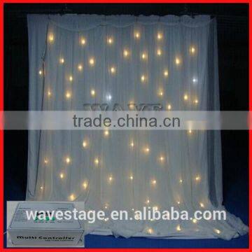 HOT WLK-3W White fireproof Velvet cloth White leds curtain led soft curtain