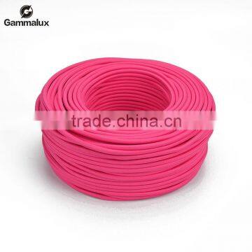 Hot Popular Modern Colourful Power Cord ,Bright Pink Fabric Textile Power Cord Round