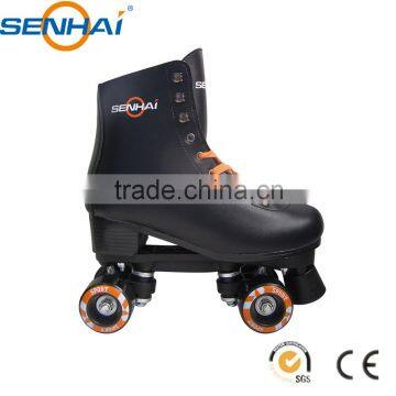 PVC Boot Quad Roller Skate Women Figure Skates Roller Skating Shoes Plastic Frame, Aluminum Frame Optional