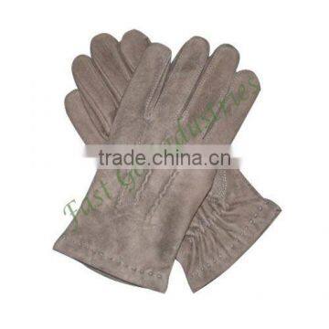 women leather gloves Leather Dress Gloves With Grey