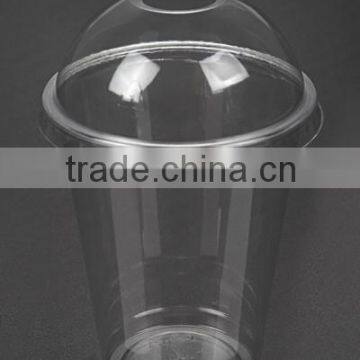 12oz disposable logo tranparent PET plastic cup with dome lip