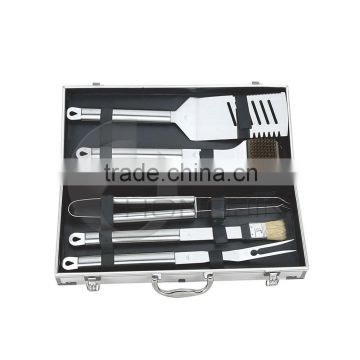 Hongjin 6PCS Stainless Steel BBQ Tools Set in Aluminum Case