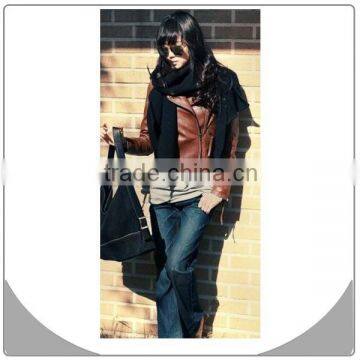 2014 coffee color fashion high quality women jacket