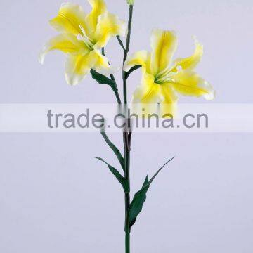 88 cm PVC Real Touch Tiger Lily Spray Artificial Flower photo-4