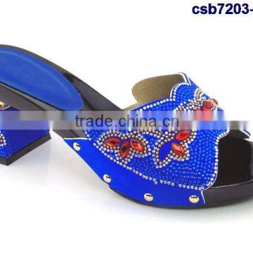 Csb7203 Black Red Yelllow Blue Shining Material Women Shoes for Party Evening Italy Shoes Matching Purse Fashion Single Shoes Quality Choice photo-4