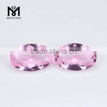 Fashionable Gemstone Oval 11x17 Pink Decorative Glass Stones For Vase