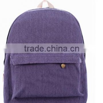 14"color canvas backpack for girls 2016