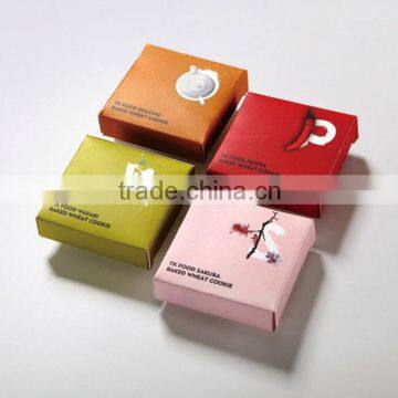 customized design cute mini square snack paper packaging box