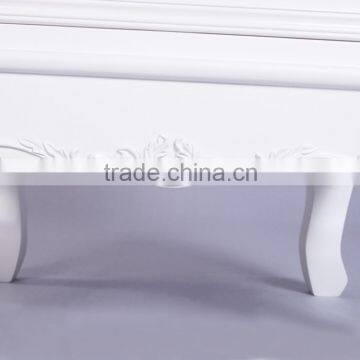Best Choice Antique Wood Furniture Bedside Table Short Good Quality White Painting Nightstand photo-4
