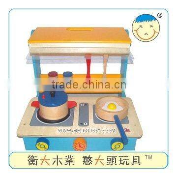 kitchen cooker with wooden DIY toys