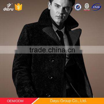 Knee Long Sheepskin Shearling Coat Men Real Leather Sheepskin Jacket Winter Jacket photo-2