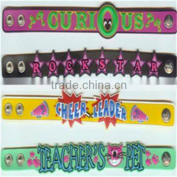 2015 popular customized 3d soft pvc rubber bracelet,plastic pvc wristband,rubber silicone bracelets