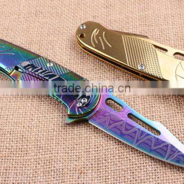 OEM 5CR15MOV stainess steel blade material folding camping knife