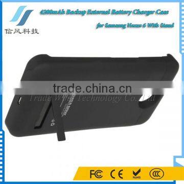4200mAh Backup External Battery Charger Case for Samsung Nexus 6 With Stand photo-3