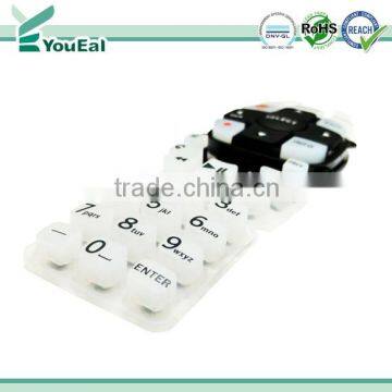 Plastic + Rubber (P+R) Keypad, UV coating, silk screen printing for Remote Control