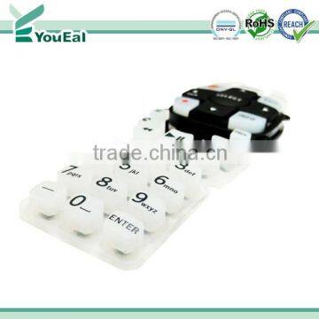 Plastic + Rubber (P+R) Keypad, UV Coating, Silk Screen Printing for Remote Control