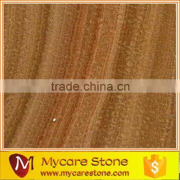 competitive natural yellow wooden grain marble floor tile and slab