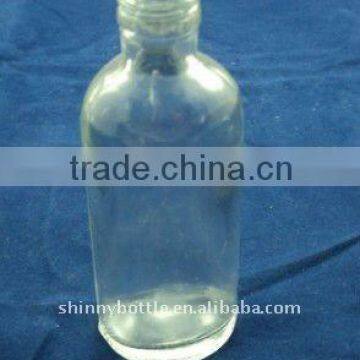 round wine bottle, screw cap glass bottle