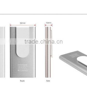 Free Sample Best Seller Polymer Battery Power Bank, Slim Portable Cellphone Battery Charger 3000mAh photo-2