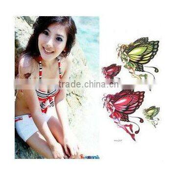 Non-toxic butterfly tattoo paster for promotion,fashion tattoo items