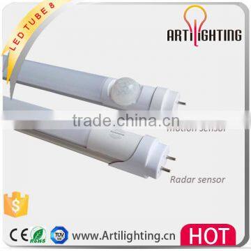 Factory direct t8 led tube with motion sensor Radar Sensor led tube light for parking garage