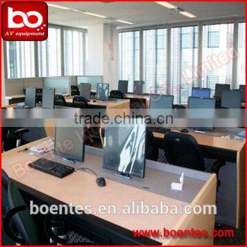 21~24 Inch Computer LCD Monitor Lift for Meeting Table Black Matte Color
