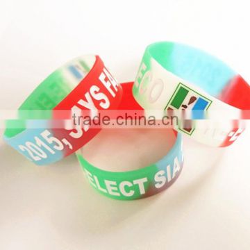 Logo Printed Custom Promotional OEM wristband, silicone wristband,Silicone bracelet