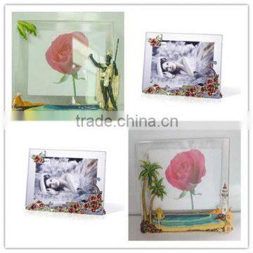 RORO Hawaii Style Crystal Glass Enamel Photo Frame Picture Frame