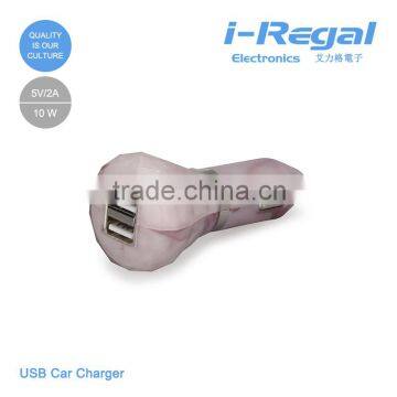 manufactory cheap price OEM micro dual usb car charger for mobile phone