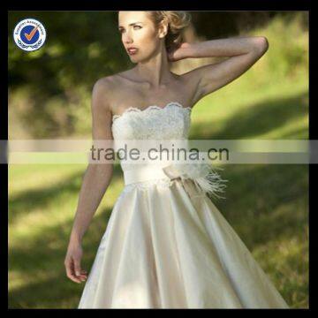 New Design Wholesale Custom Made Mini Charming Strapless Beige Corset Dress With Belt Girl Homecoming Dress H0049