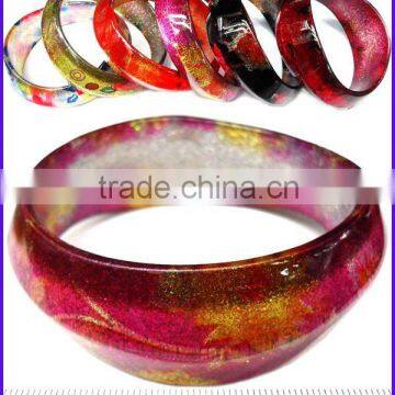 Fashion Ladies' Resin Transparent Bangles(FCH-10638)