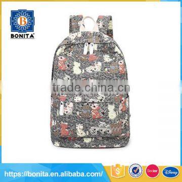 Lovely cats pattern colorful style 600D fashionable backpacks for girls