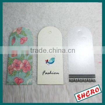 two pieces set printing paper pvc hang tags for garments