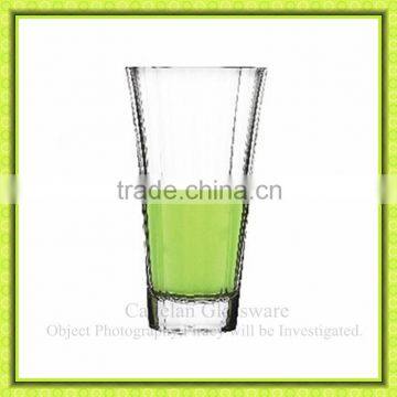 320ml round V shape water glass tumbler for green apple juice Promotional glassware