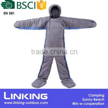 Human body shape sleeping bag