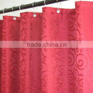 100% polyester plain dyed colored jacquard shower curtain