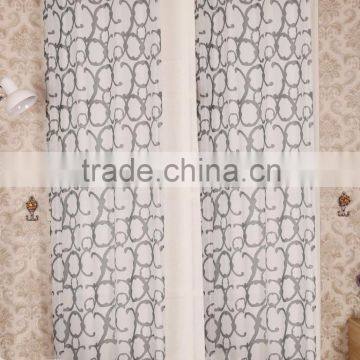 100% Polyester dolly snow voile Printed Fabric Curtain Panel