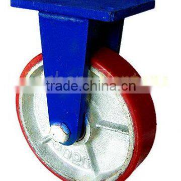 Iron Polyurethane Super Heavy Duty Rigid Caster Wheels Manufacturer