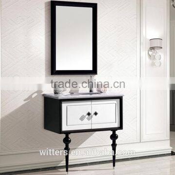 WTS8522V 40'' Modern Home Furniture Floor Mounted White Color Wood Bathroom Vanity Cabinets photo-4