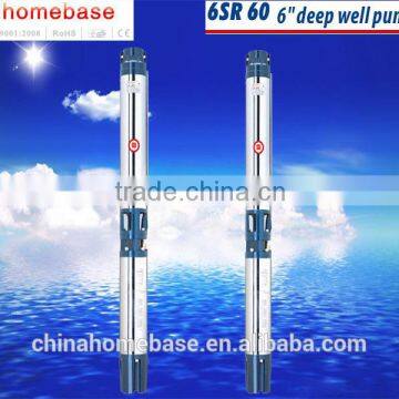 6SR60 oil filled stainless steel impeller 15hp submersible pump ,deep well submersible pump